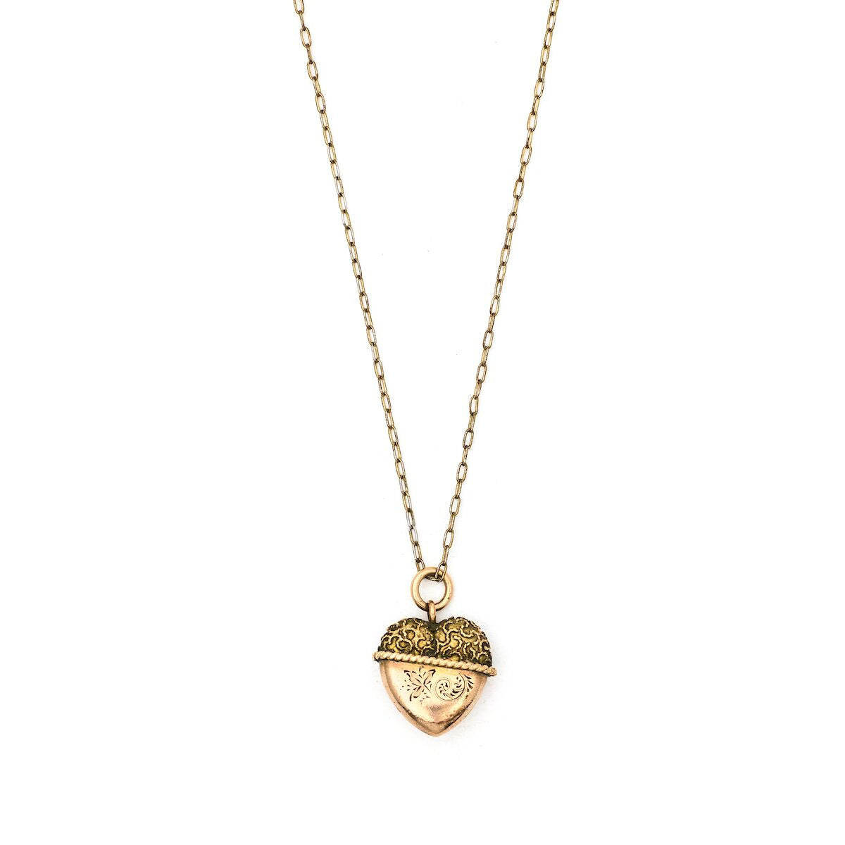 Acorn Heart Charm