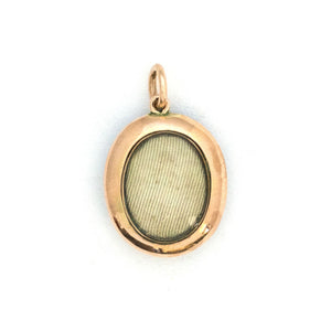 10K Pearl & Blue Enamel Starburst Locket
