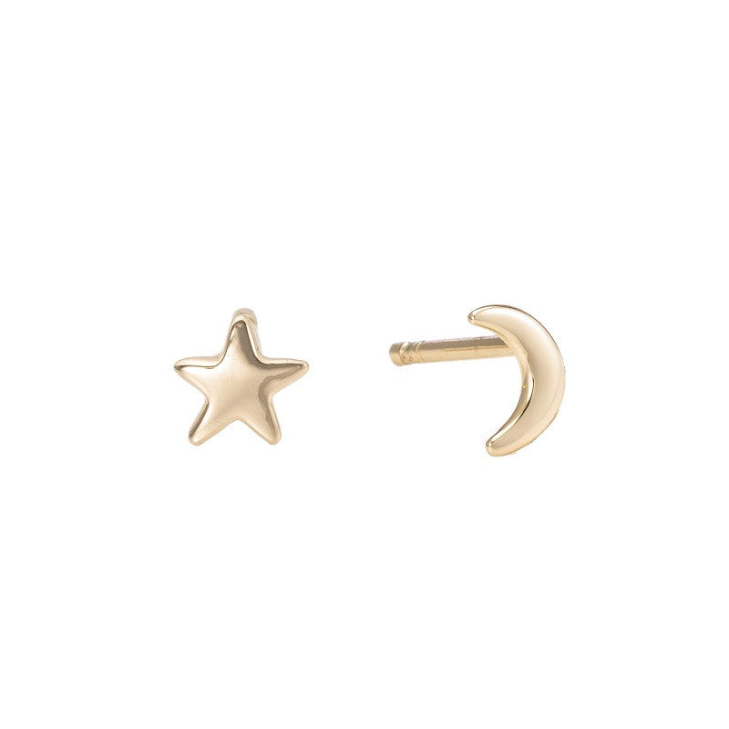 Mondo Mondo - Gold/Natural Moonstone Moon Earrings – Frances May
