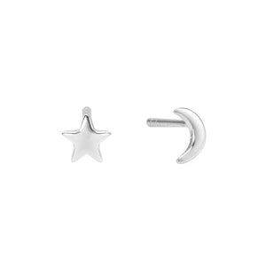 Stella Post Earrings Black / 14K