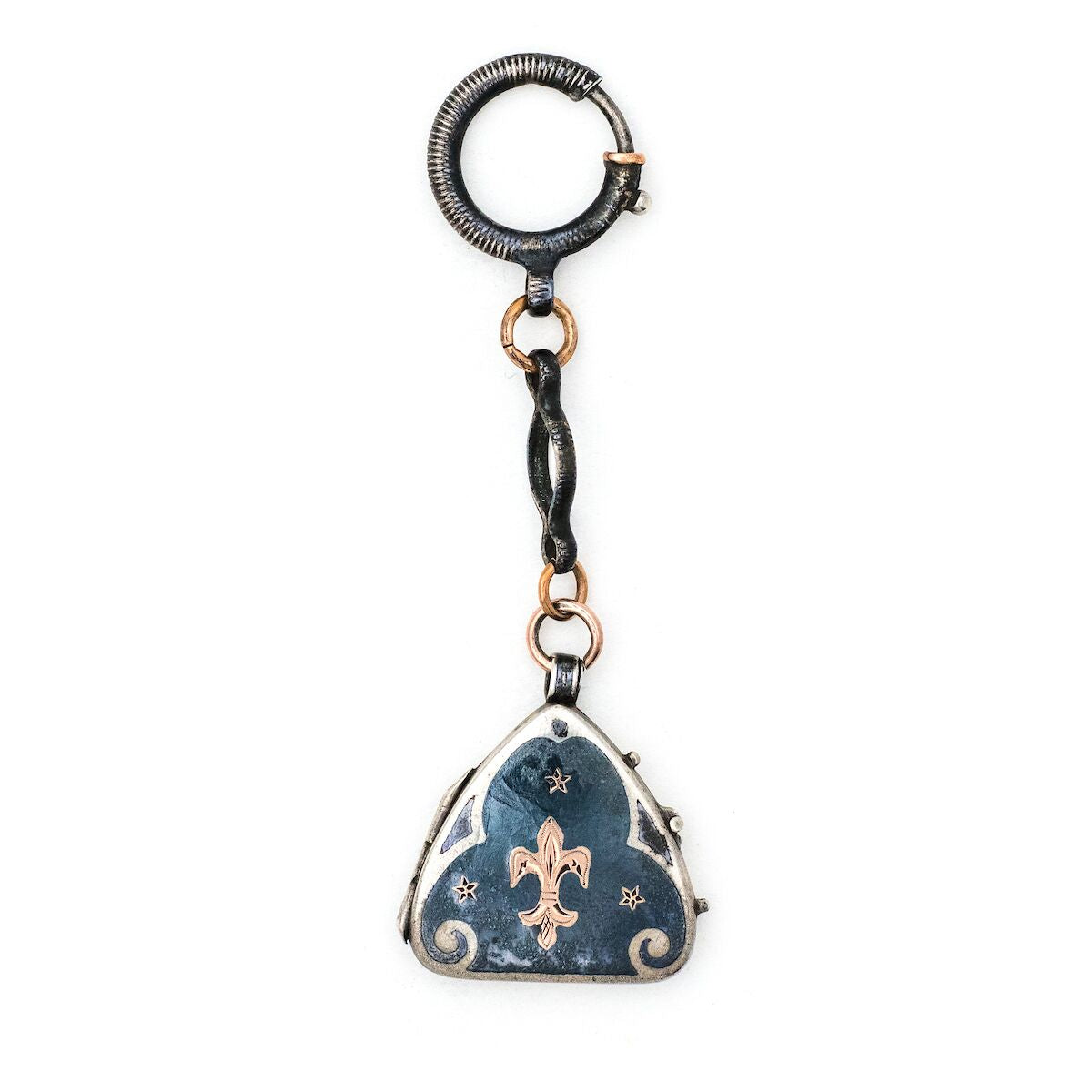 Fleur-de-Lis Niello Locket