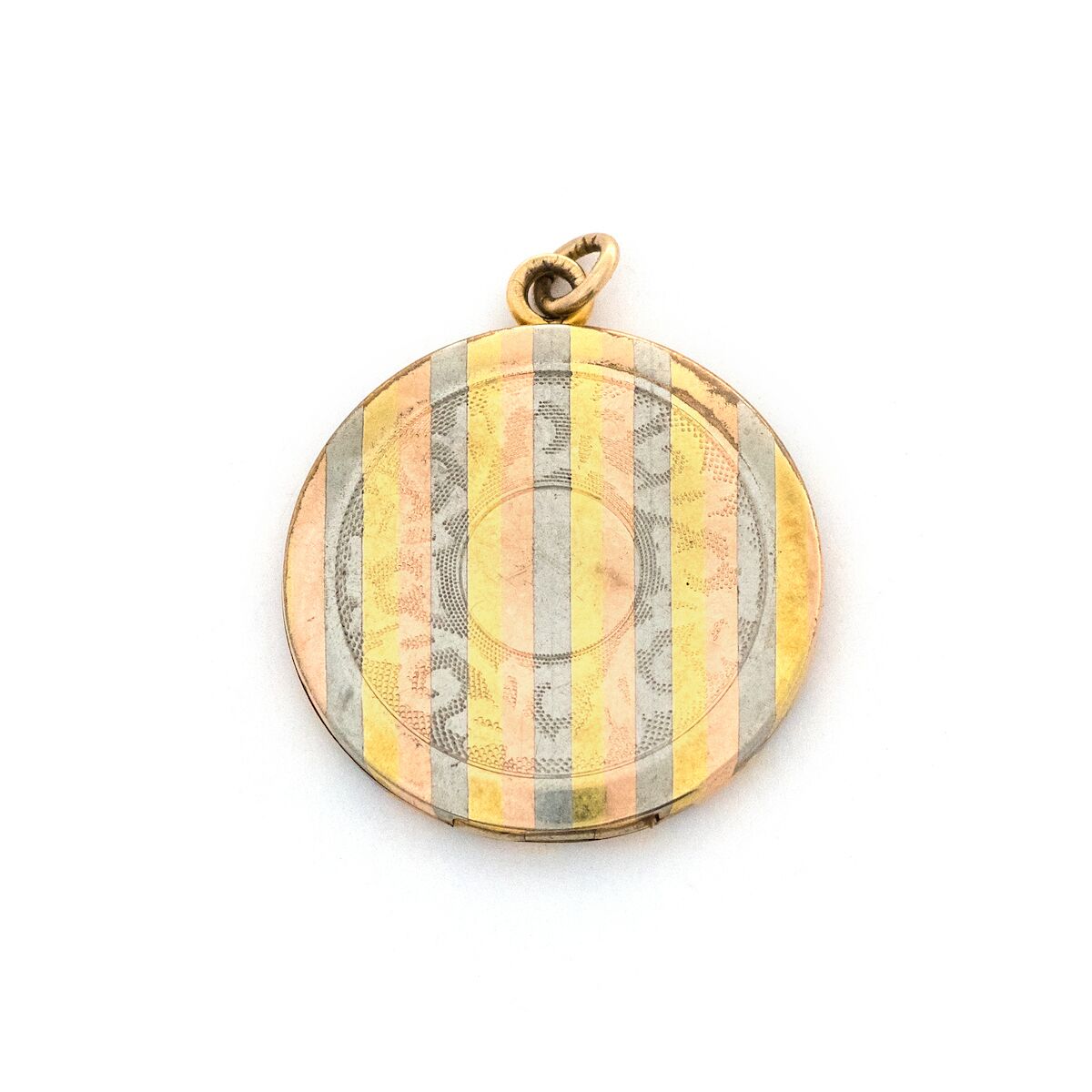 Tri-Metal Pinstripe Locket