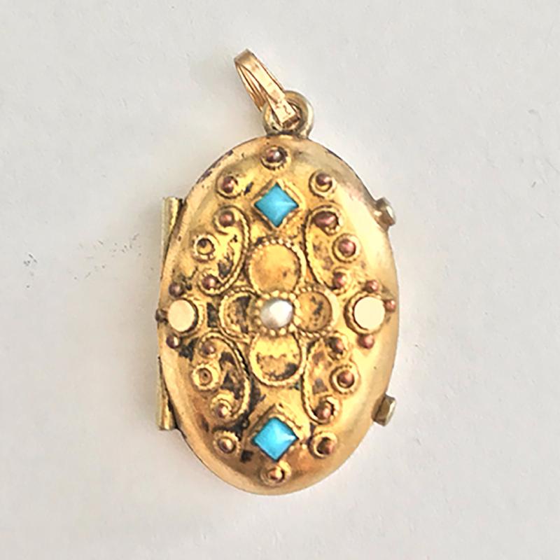 Turquoise Oval Locket