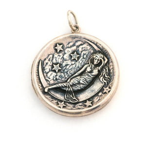 Sterling Lady of the Moon Locket