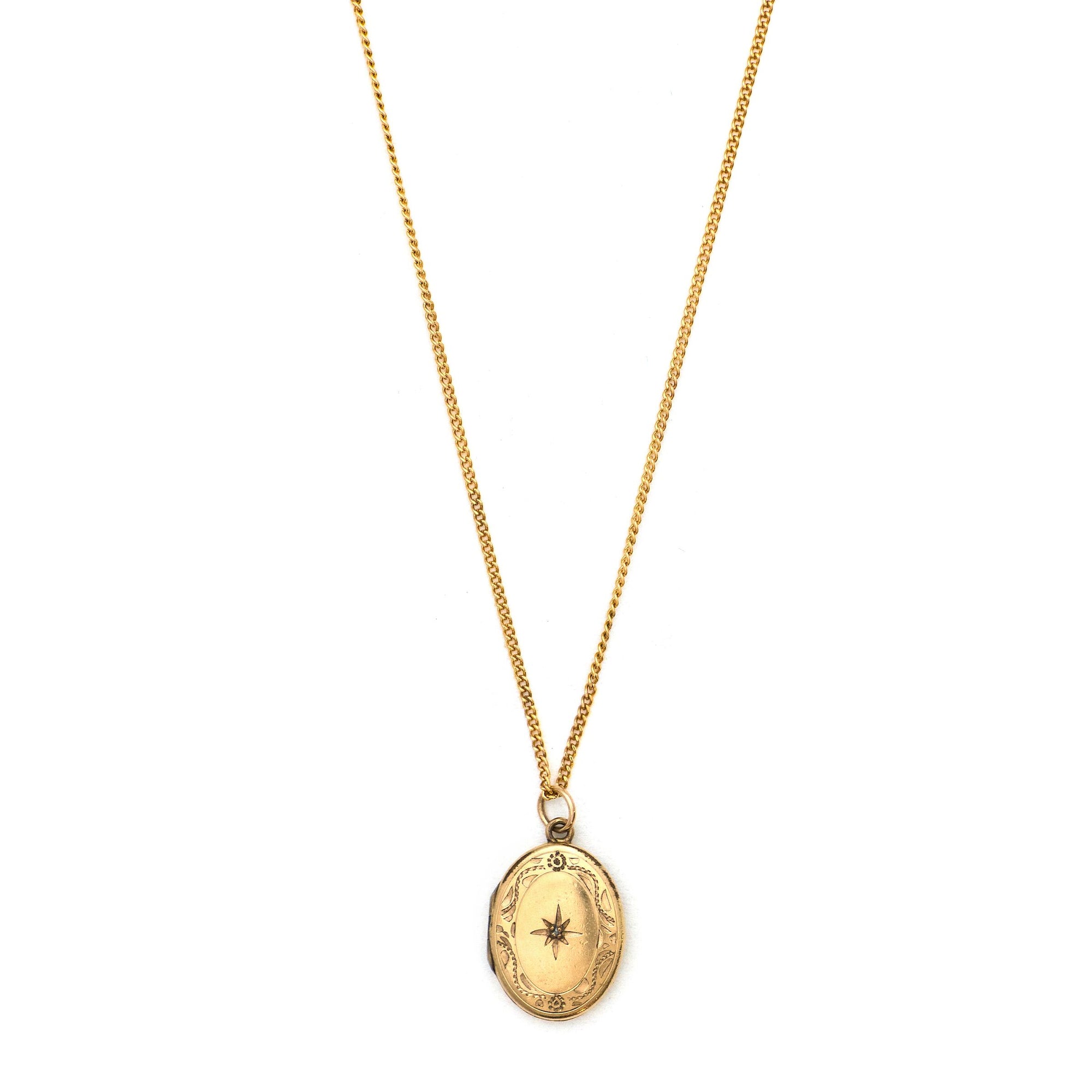 Petite Oval Star Locket