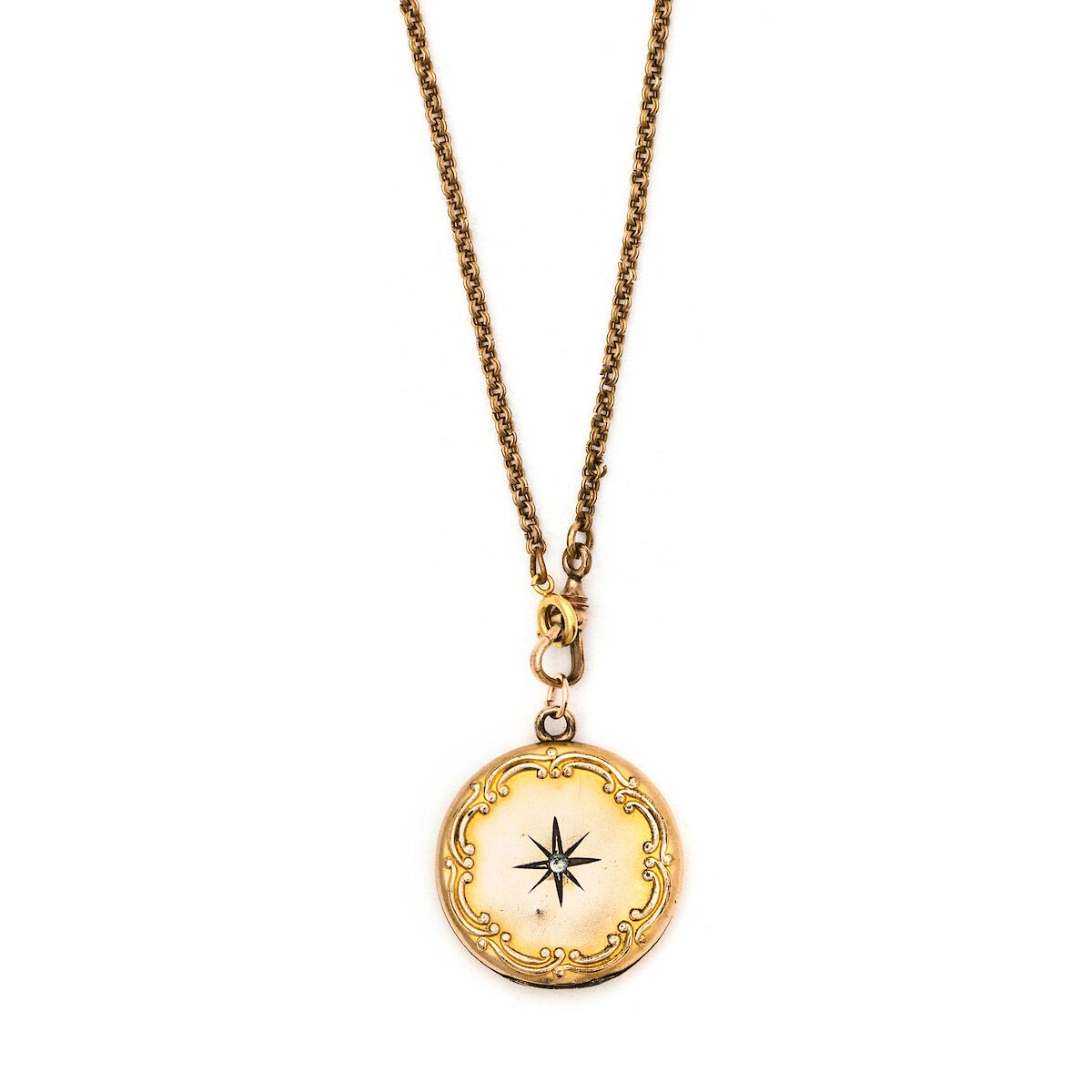 North Star Scroll Locket