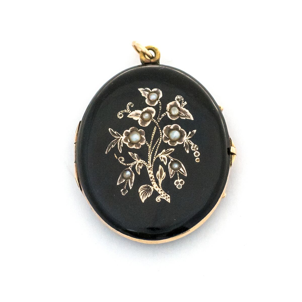 Lily of the Valley Enamel Locket