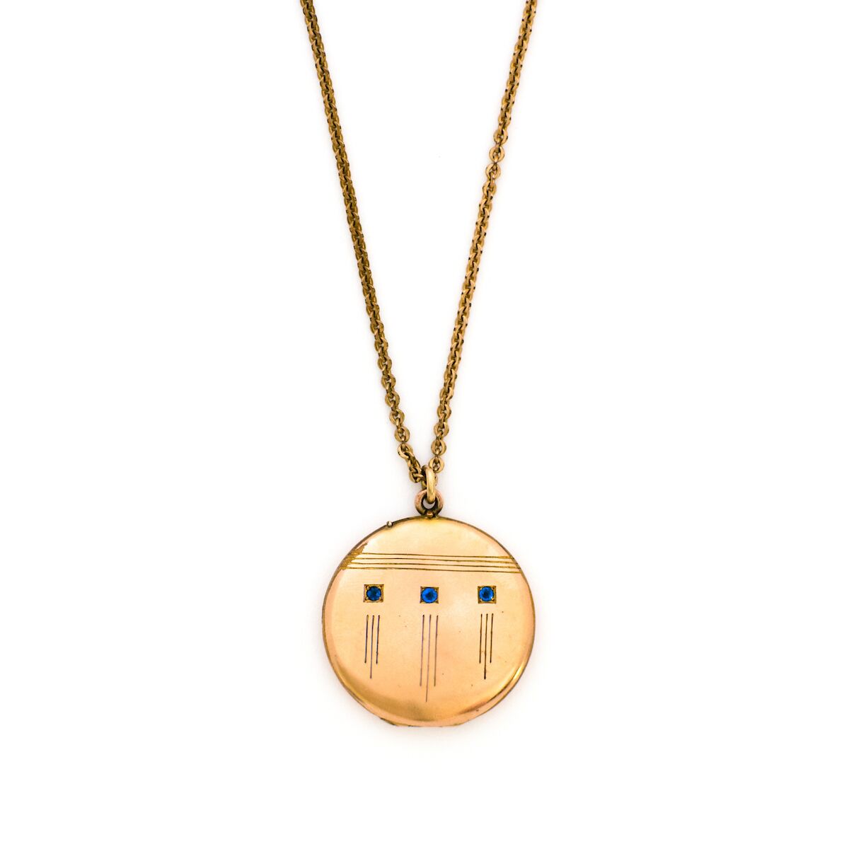 Sapphire Deco Locket