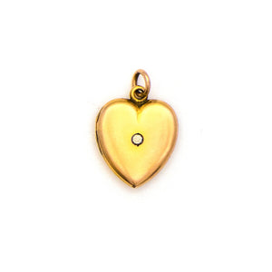 Minimalist 10K Diamond Heart Locket