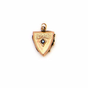 10K Pearl Shield Locket