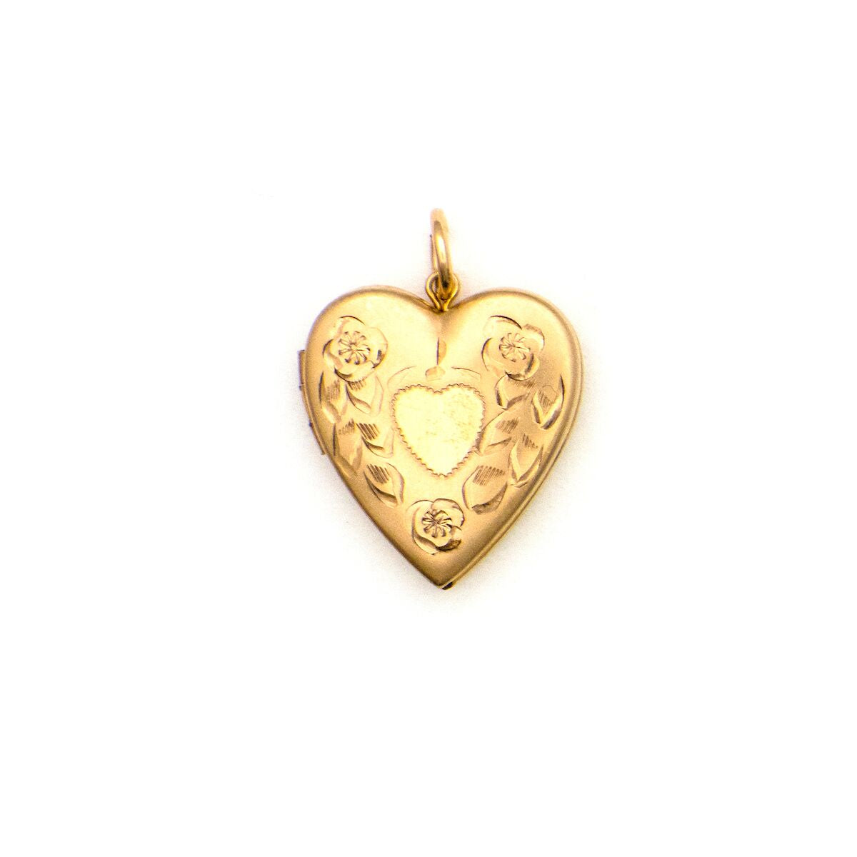 Pansies Vintage Heart Locket