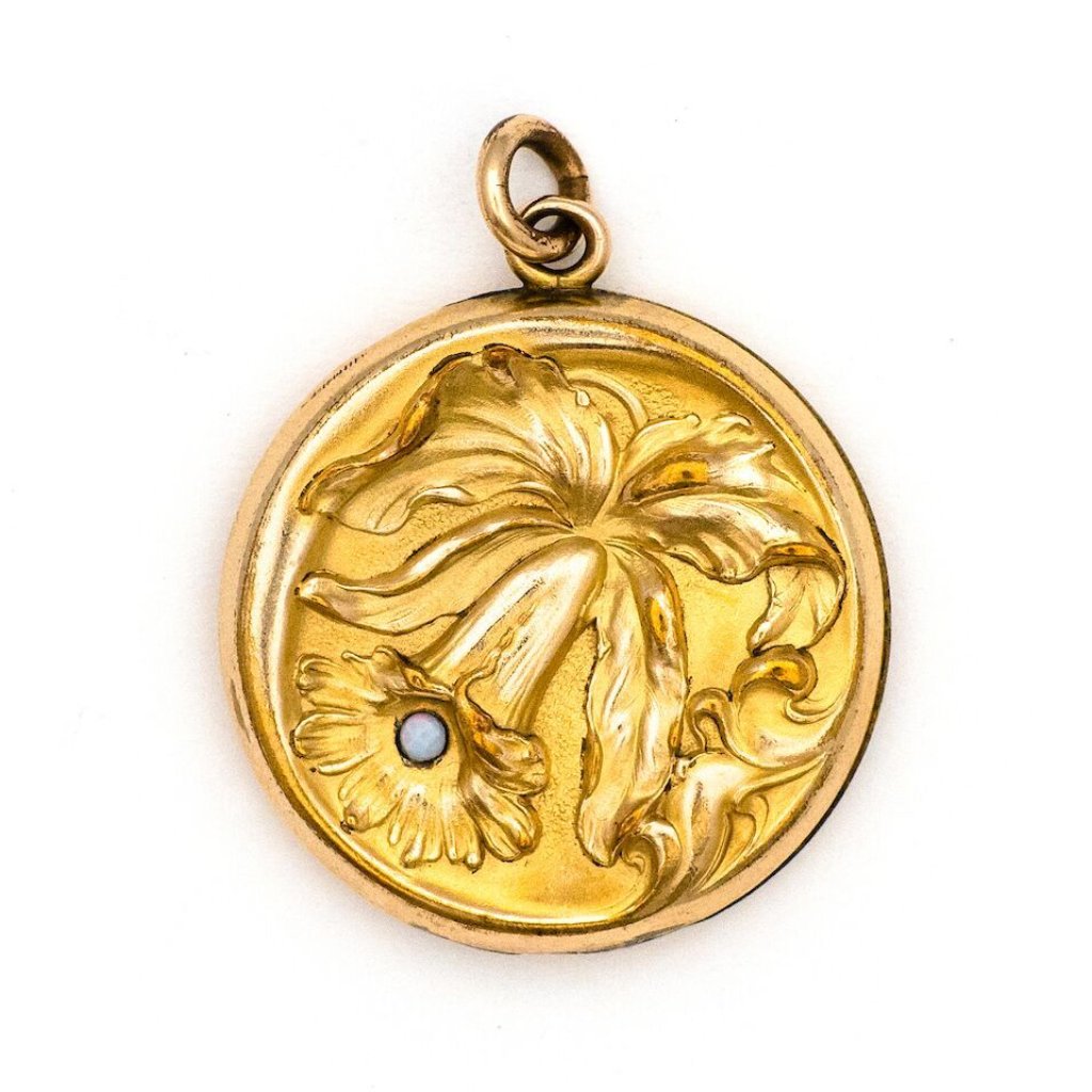 Opal Lily Locket