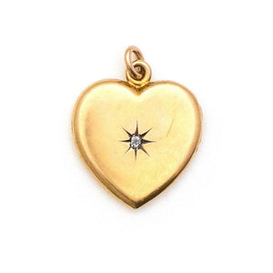 14K Gold & Diamond Heart Locket