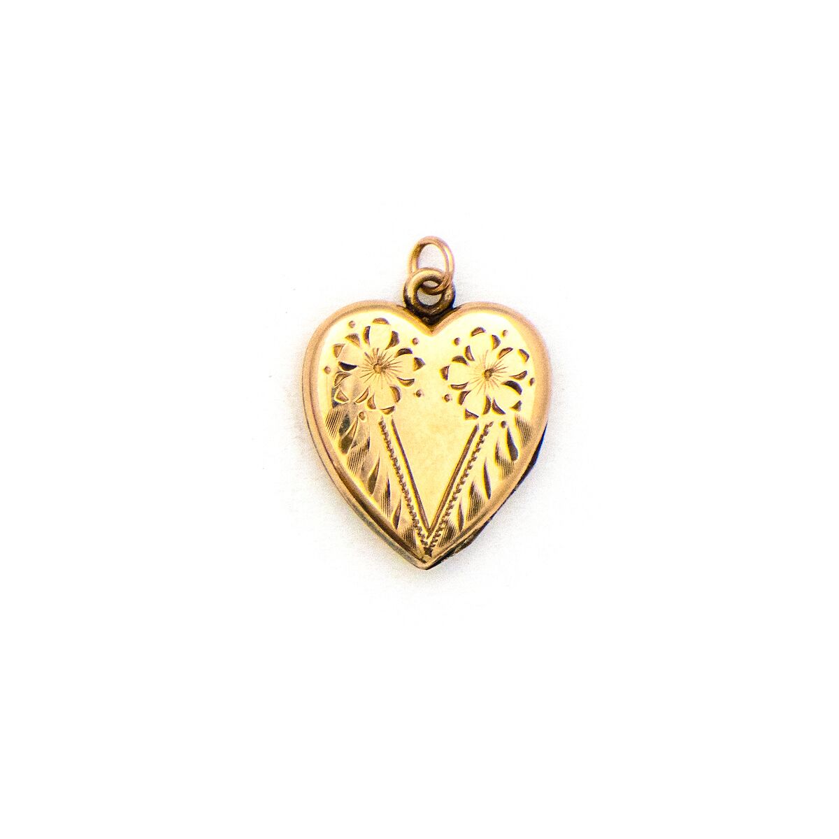 Twin Flowers Heart Locket