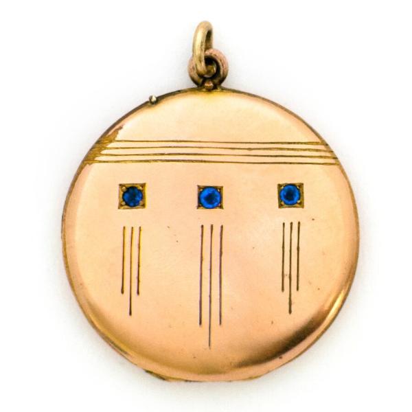Sapphire Deco Locket