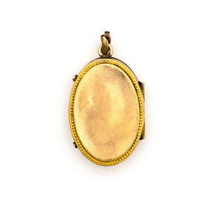Garnet & Pearl Oval Locket