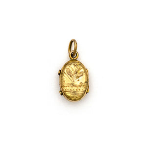 Tiny Oval Garnet Locket