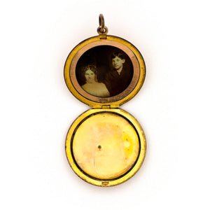 Crescent Pearl and Diamond Star Locket