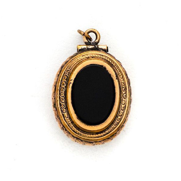Onyx and Tiger's Eye Oval Locket