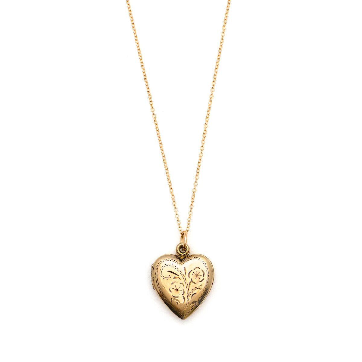 Pansies Vintage Heart Locket