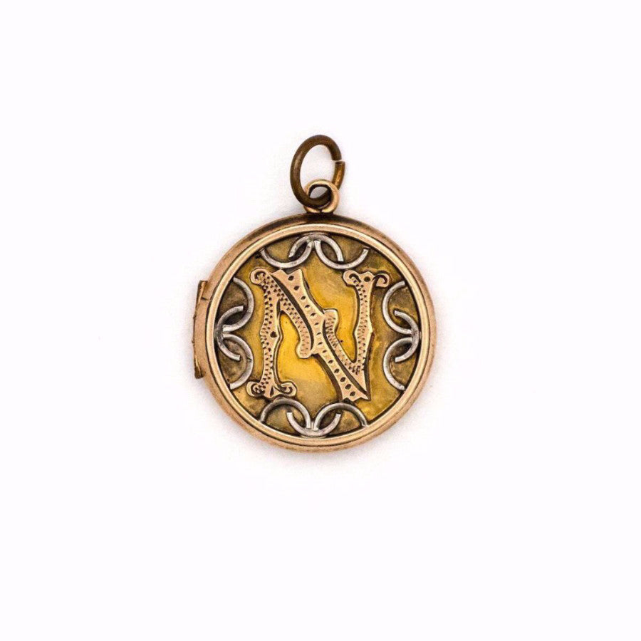 Art Deco "N" Locket