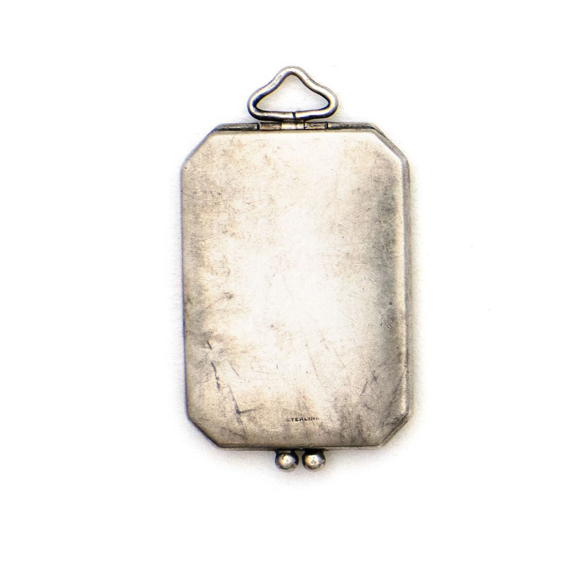 Arabesque Rectangular Sterling Silver Locket by Anatoli