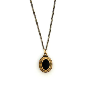 Onyx and Tiger's Eye Oval Locket