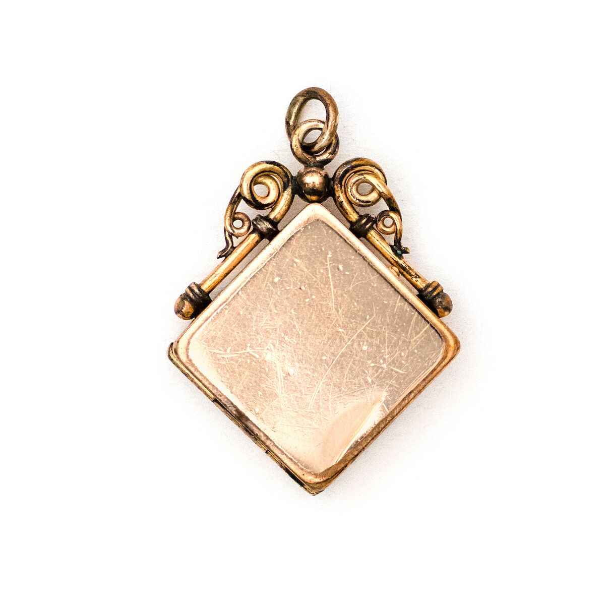 Crescent Moon & Star Square Locket