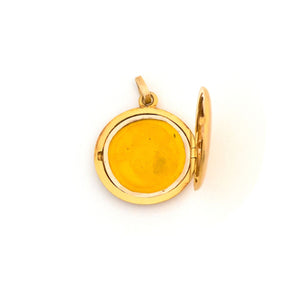 Petite 14K Gold & Diamond Starburst Locket