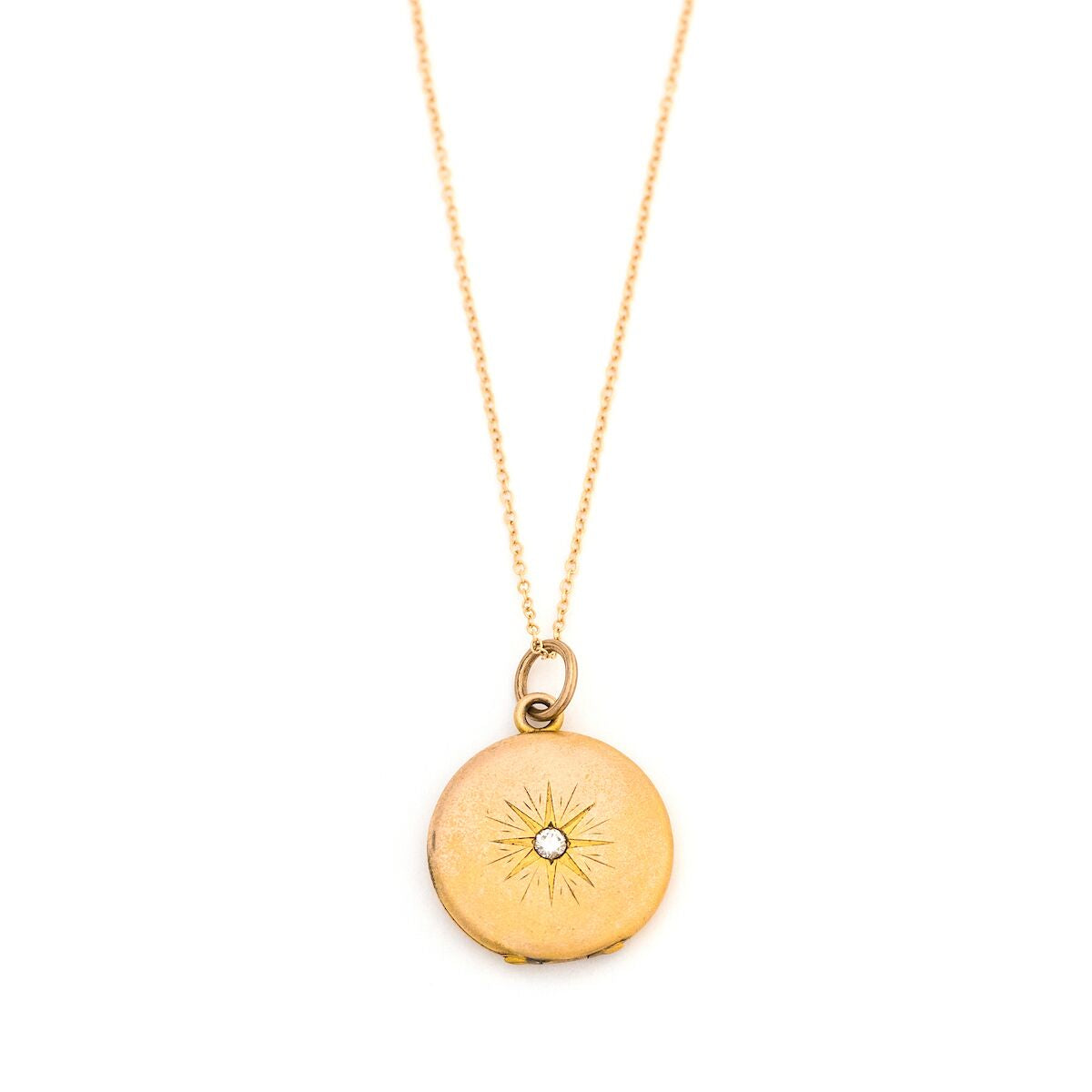 10K Gold Compass Rose Locket