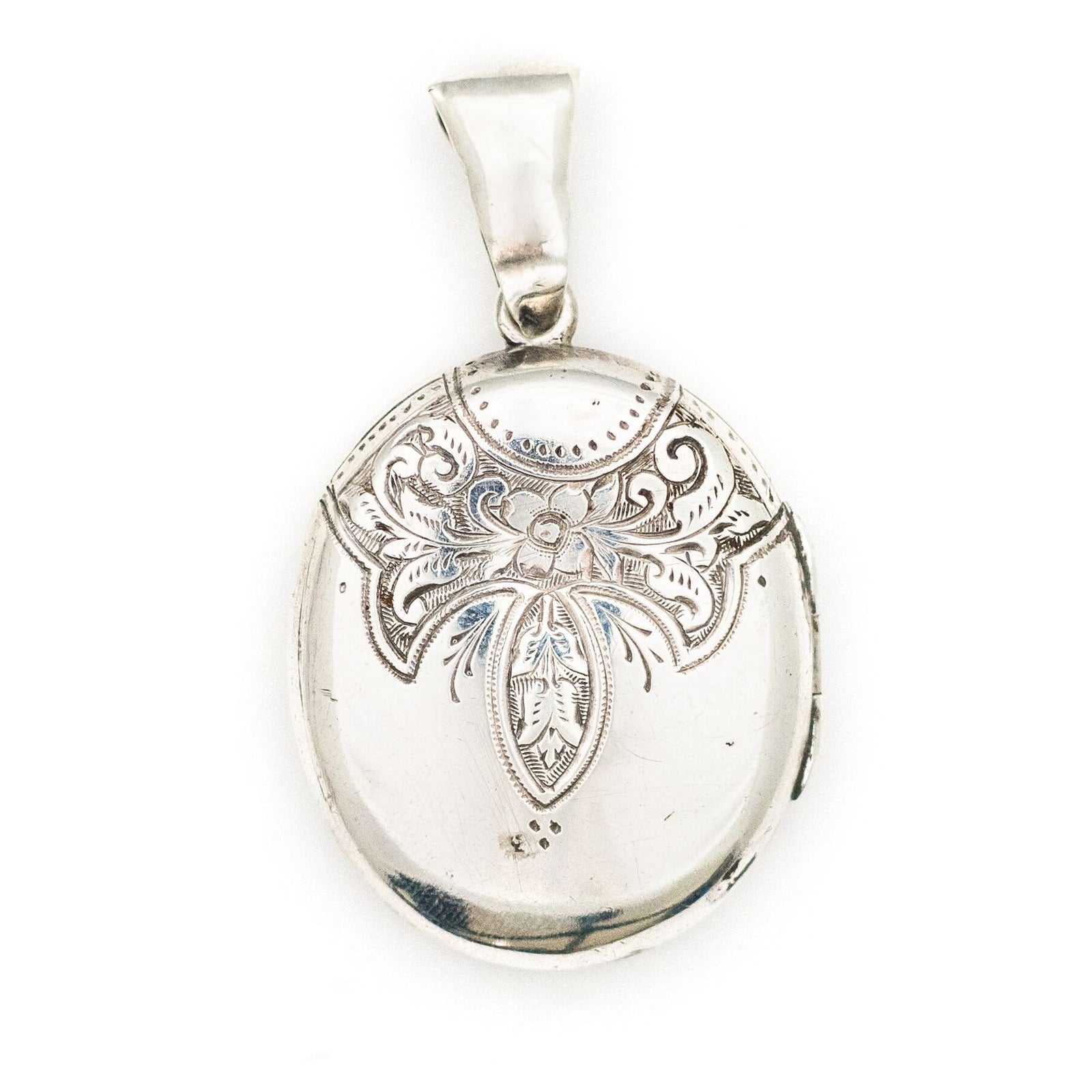 Sterling Silver Floral Collar Locket