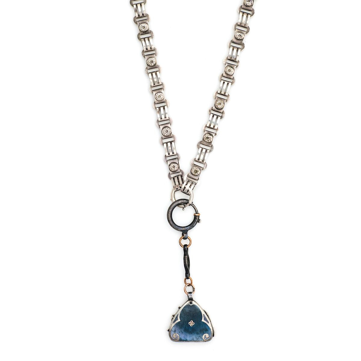 Fleur-de-Lis Niello Locket