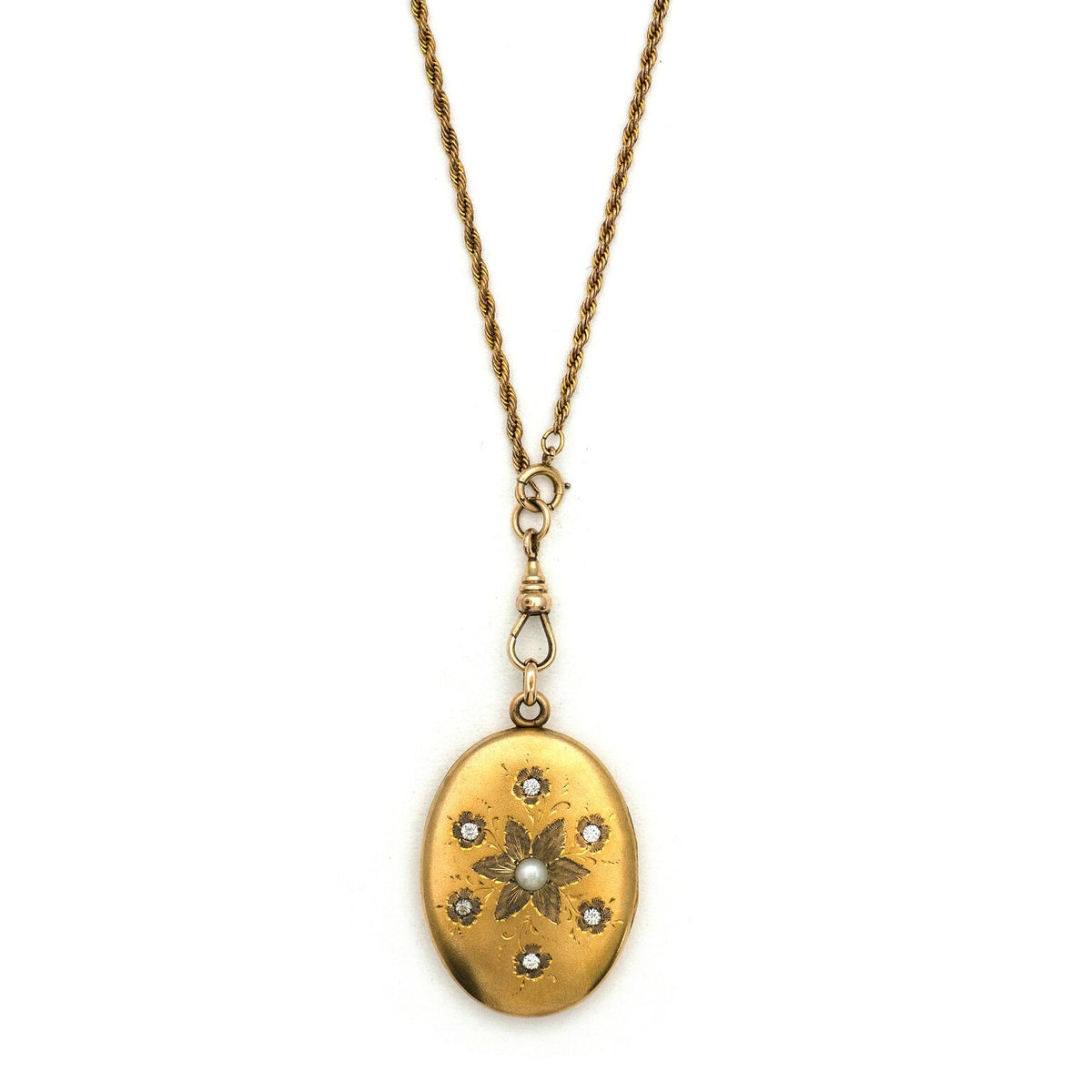 Stellar Pearl Flower Locket