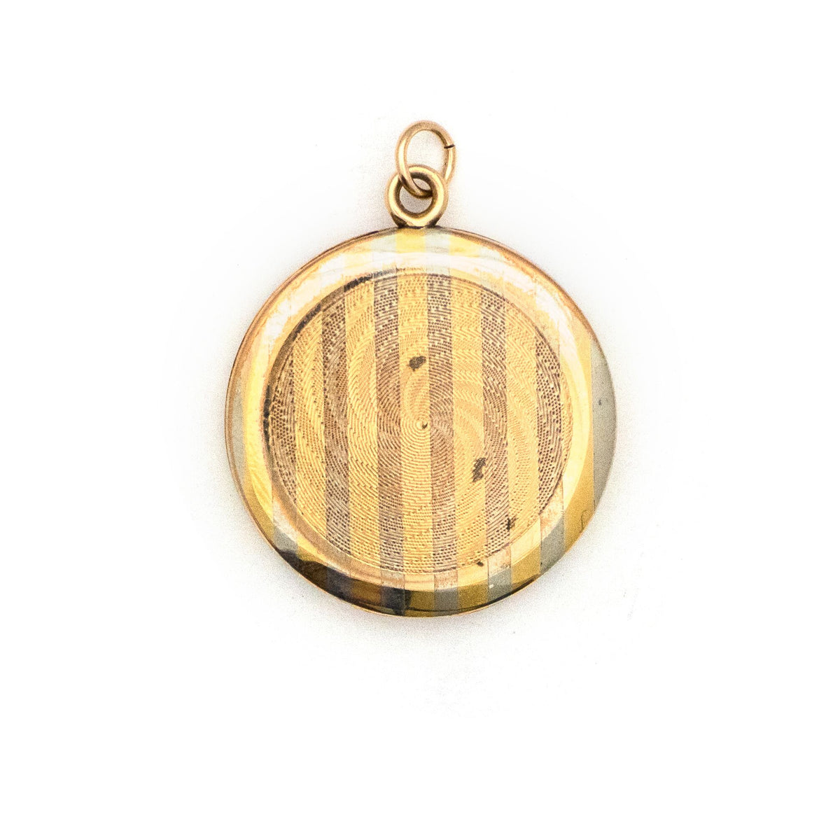 Tri-Metal Striped Locket