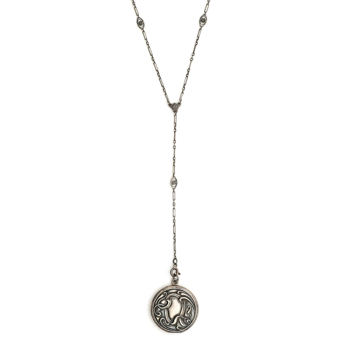 Sterling Silver Ribbon Locket