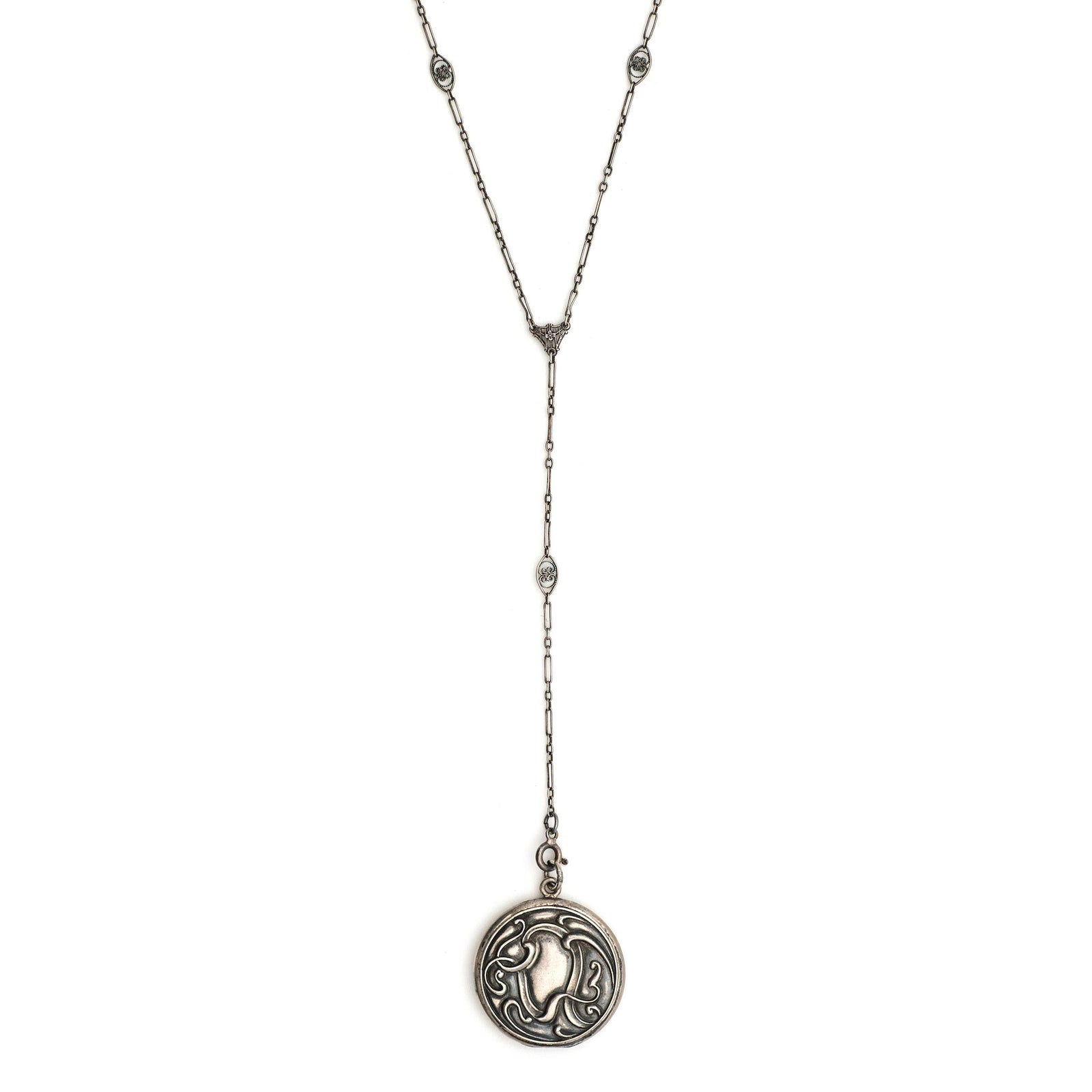 Sterling Silver Ribbon Locket