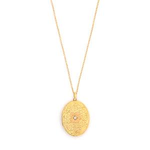 14K Gold 4-Photo Flower Locket